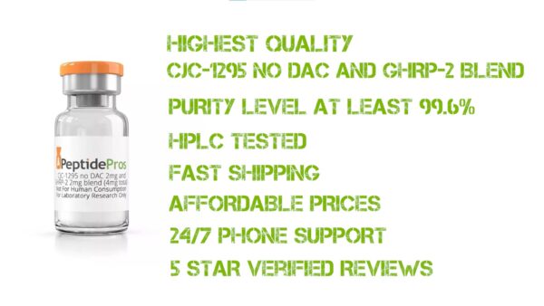 CJC-1295 NO DAC and GHRP-2 BLEND (2mg each = 4mg total)