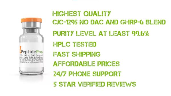 CJC-1295 NO DAC and GHRP-6 BLEND (2mg each = 4mg total)