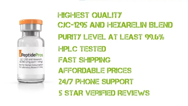 CJC-1295 NO DAC and Hexarelin BLEND (2mg each = 4mg total)