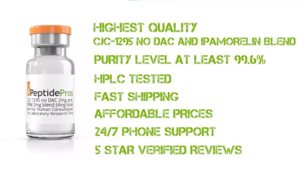 CJC-1295 NO DAC and IPAMORELIN BLEND (2mg each = 4mg total)